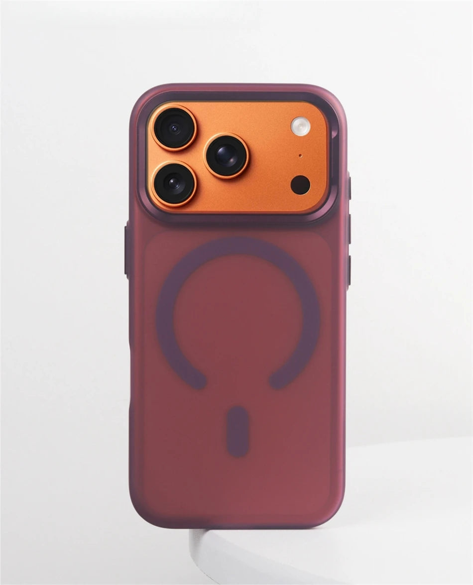 For iPhone 17 16 15 18 Pro Max Air Business Simple Frosted Clear For Magsafe Case Shockproof Magnetic Charge Thin Hard Cover