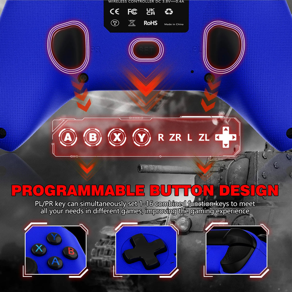 Wireless For XBOX Controller, XBOX ONE Series S/X Console/PC Gaming Gamepad Keys Programming 6 Axis Gyro Turbo Function Win 7/10
