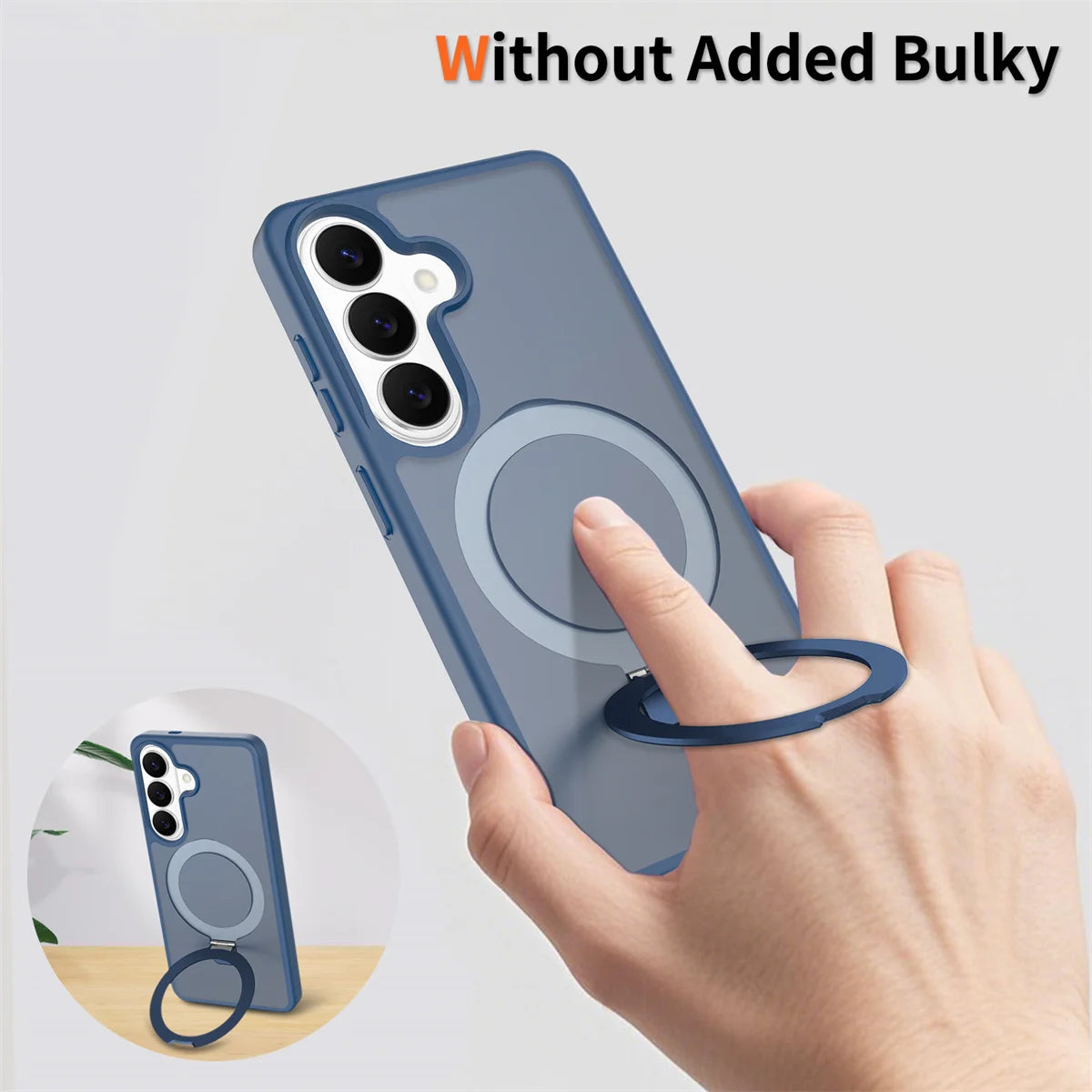 Magnetic for Magsafe Phone Case for Samsung Galaxy S25 Edge S26 Ultra S24 FE S23 A06 A07 A17 A16 A36 A56 Ring Holder Hard Cover