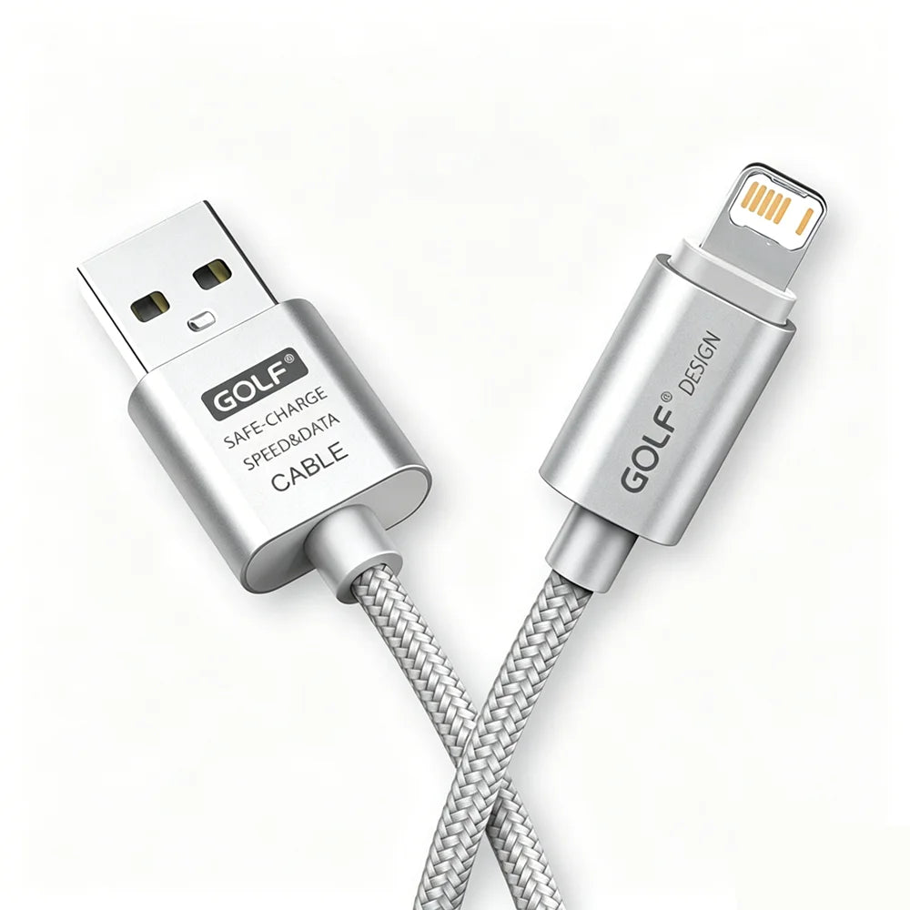 Alloy Braided USB Fast Charging Cable For iPhone X XR XS Max 11 12 13 Mini 14 Pro Max 7 8 14 Plus Quick Charge USB-A Data Cable