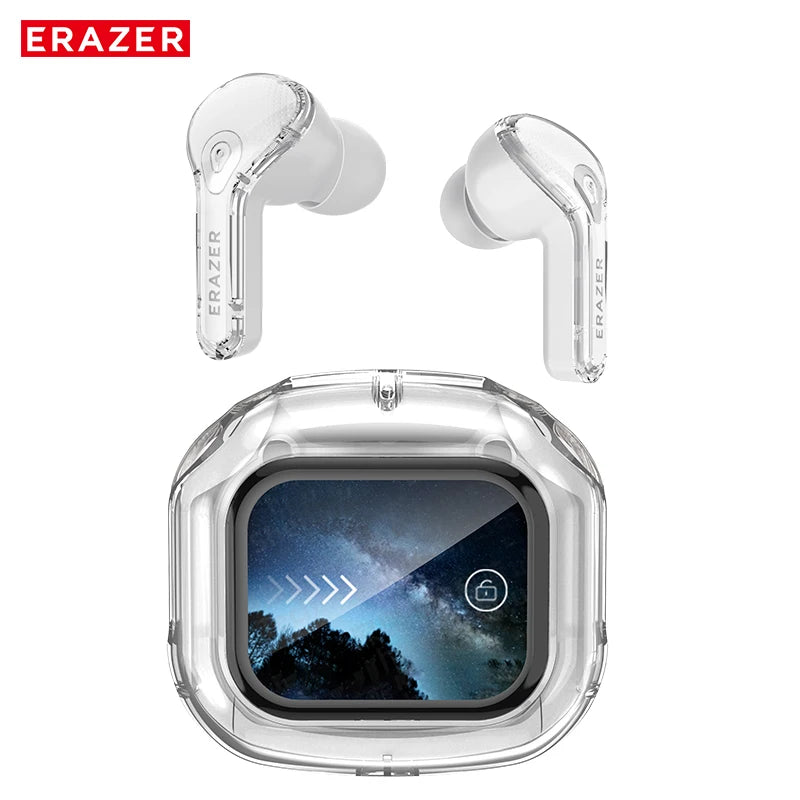Low Latency Earphones ERAZER XP16 Wireless Earbuds AI Translation High-definition LCD Display For Music Sports Gaming Office