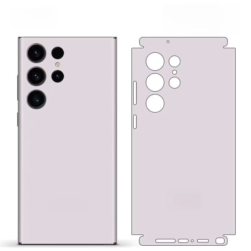 Plain Macaroon Color Decal Skin for Samsung S24 S23 S22 Ultra S22 5G Back Screen Protector Film Cover 3M Wrap Sticker