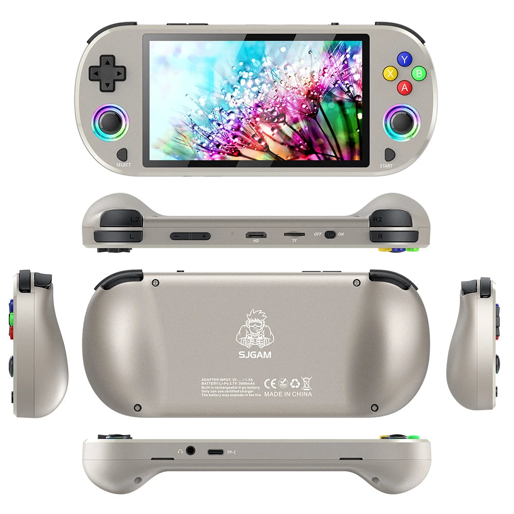 New 128GB M22 Pro Portable Pocket Retro Handheld Video Game Console 5.0 Inch IPS Screen 1920*1080 Display Support LINUX Emelec
