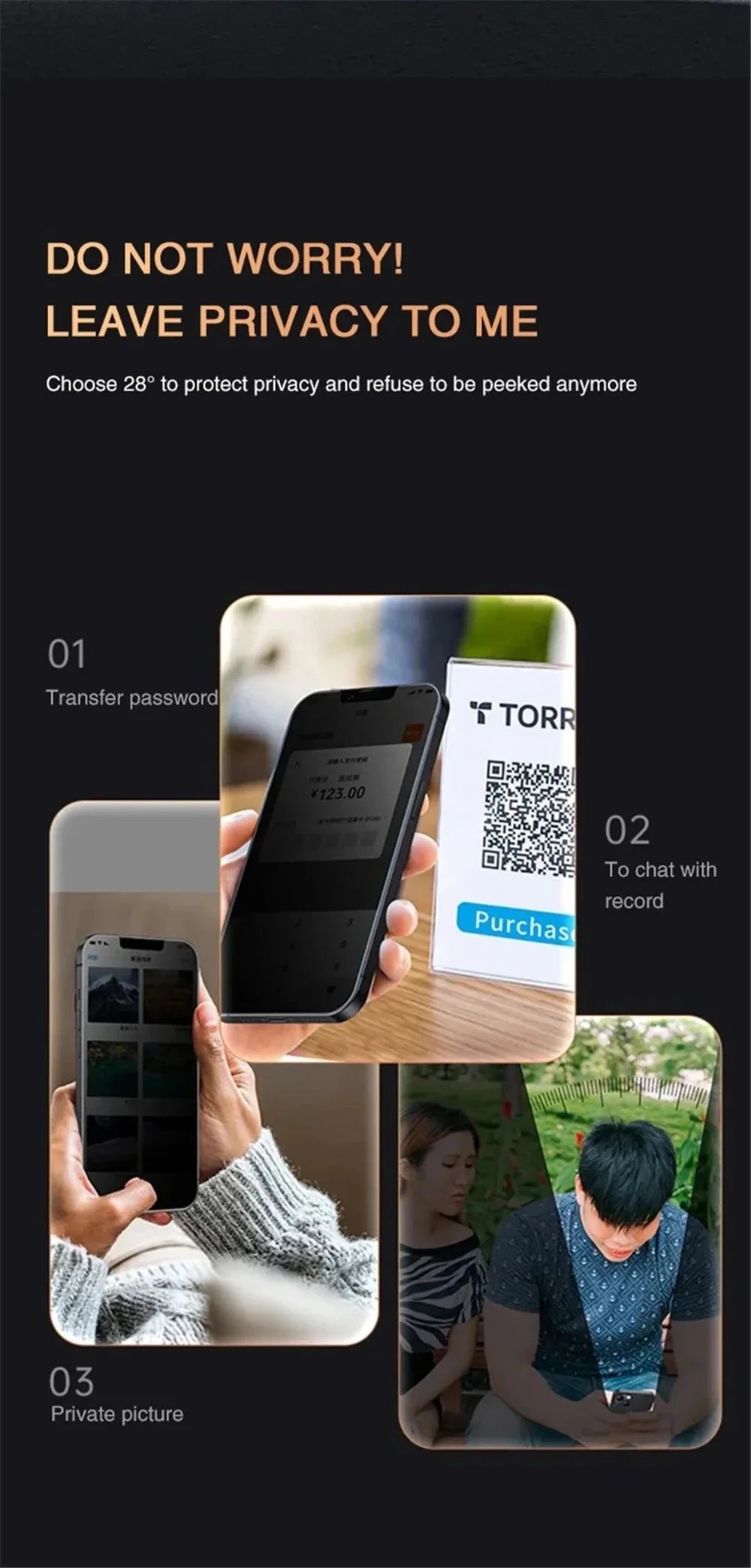 Privacy Screen Protector For iPhone 18 17 Pro Max Anti-Spy Glass For iPhone 16 15 14 13 12 11 Pro Max Privacy Film iPhone 17 Pro