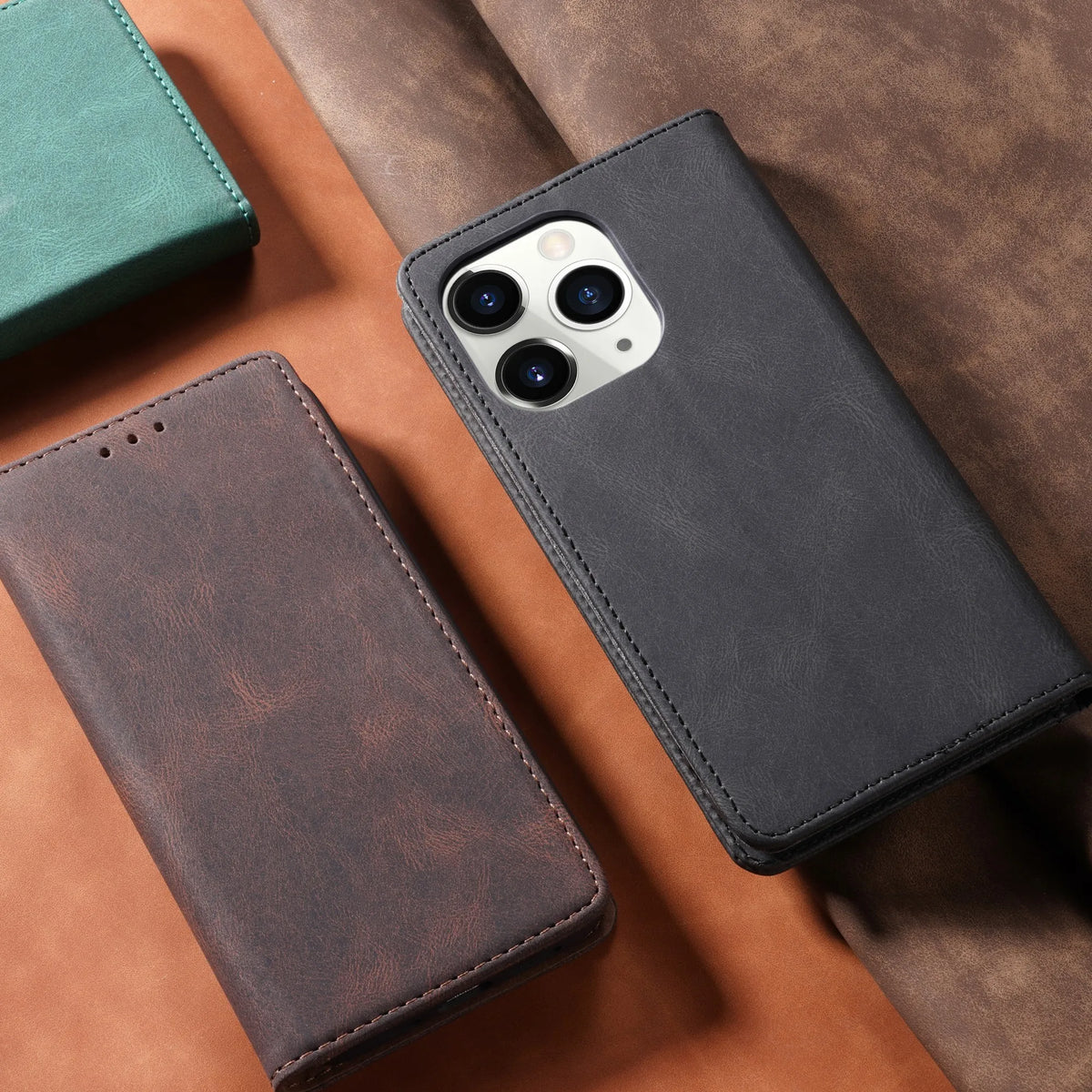 Flip Wallet Case For iPhone 18 17e 16 15 14 13 12 11 17 Pro Max Mini 16e XS Max X XR 8 7 Plus SE Card Holder Protect Cover Funda