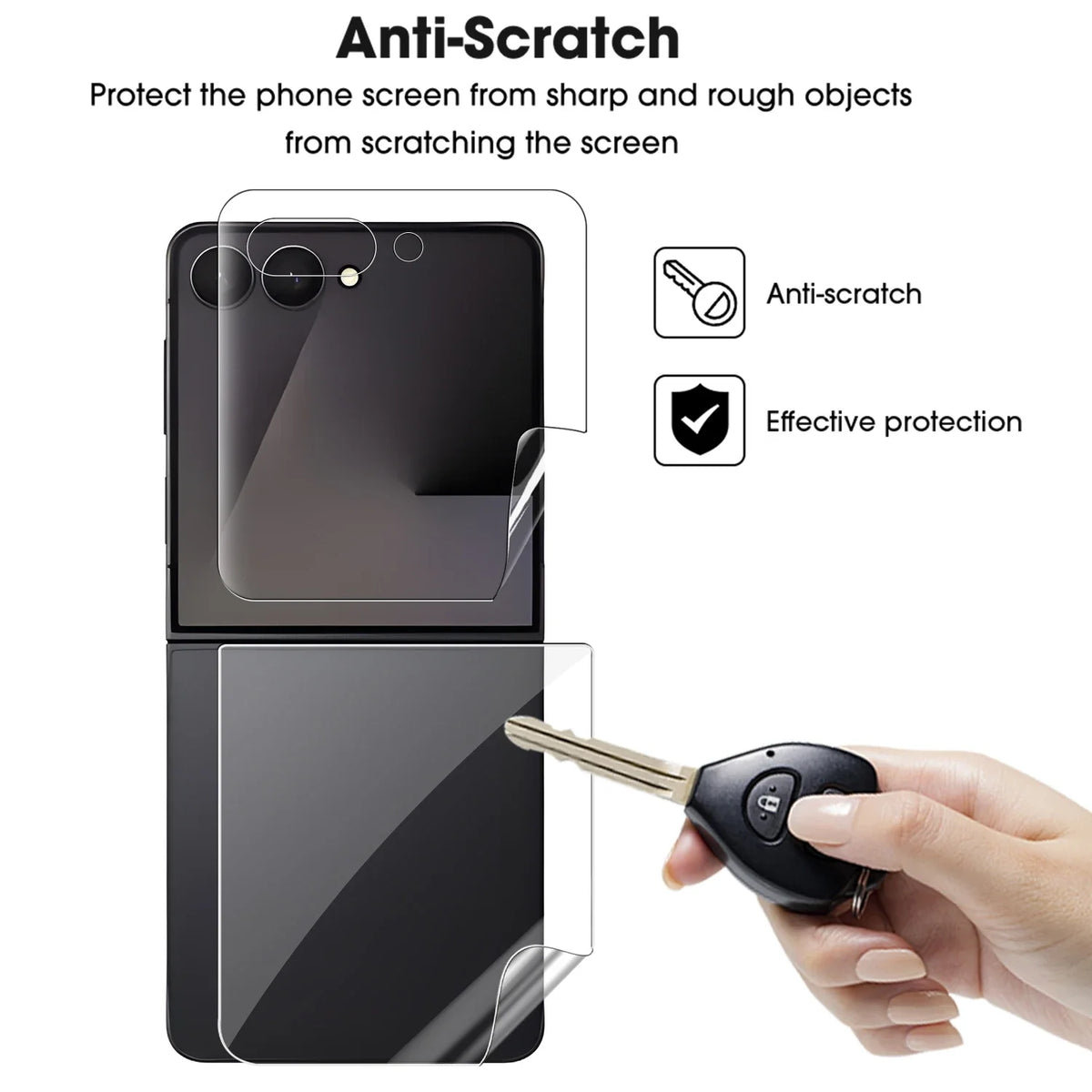 Anti-scratch Screen Protector For Samsung Galaxy Z Flip 7 6 5 Flip7 Flip6 Flip5 Protective Soft Hydrogel Film For ZFlip7 ZFlip6