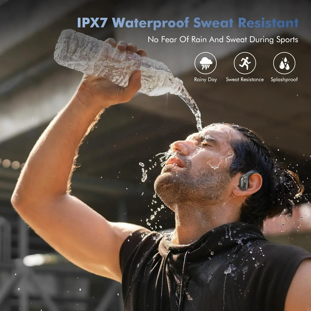 TWS Sports Earbuds Bluetooth 6.0 HIFI Bass Wireless Headphones LED Button Handsfree Earphone Noise Cancelling Waterproof Headset