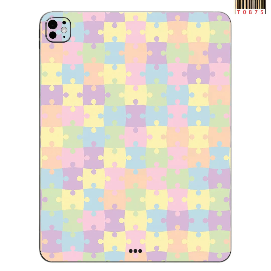 For iPad Pro 11 2025 AIR 13 11 2025 2024 Mini 7 6 Full Cover Colorful Back Film Covers Decal Skin Protector Sticker