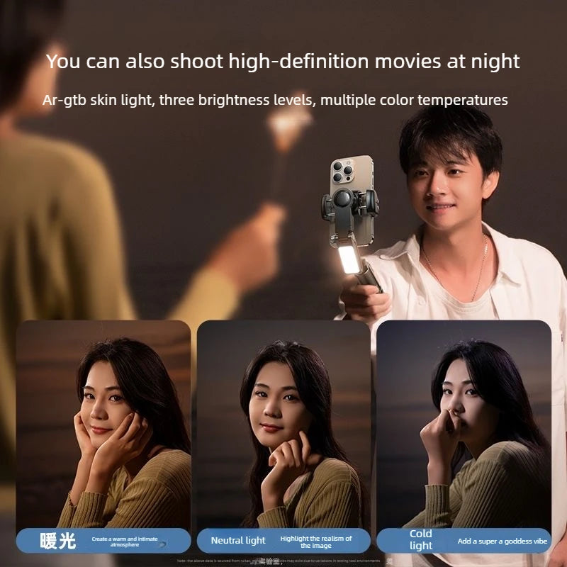 Auto 360° Face Tracking Handheld Gimbal Stabilizer Foldable Selfie Stick Anti-shake Smartphone Holder Live Vlog Shooting Holders