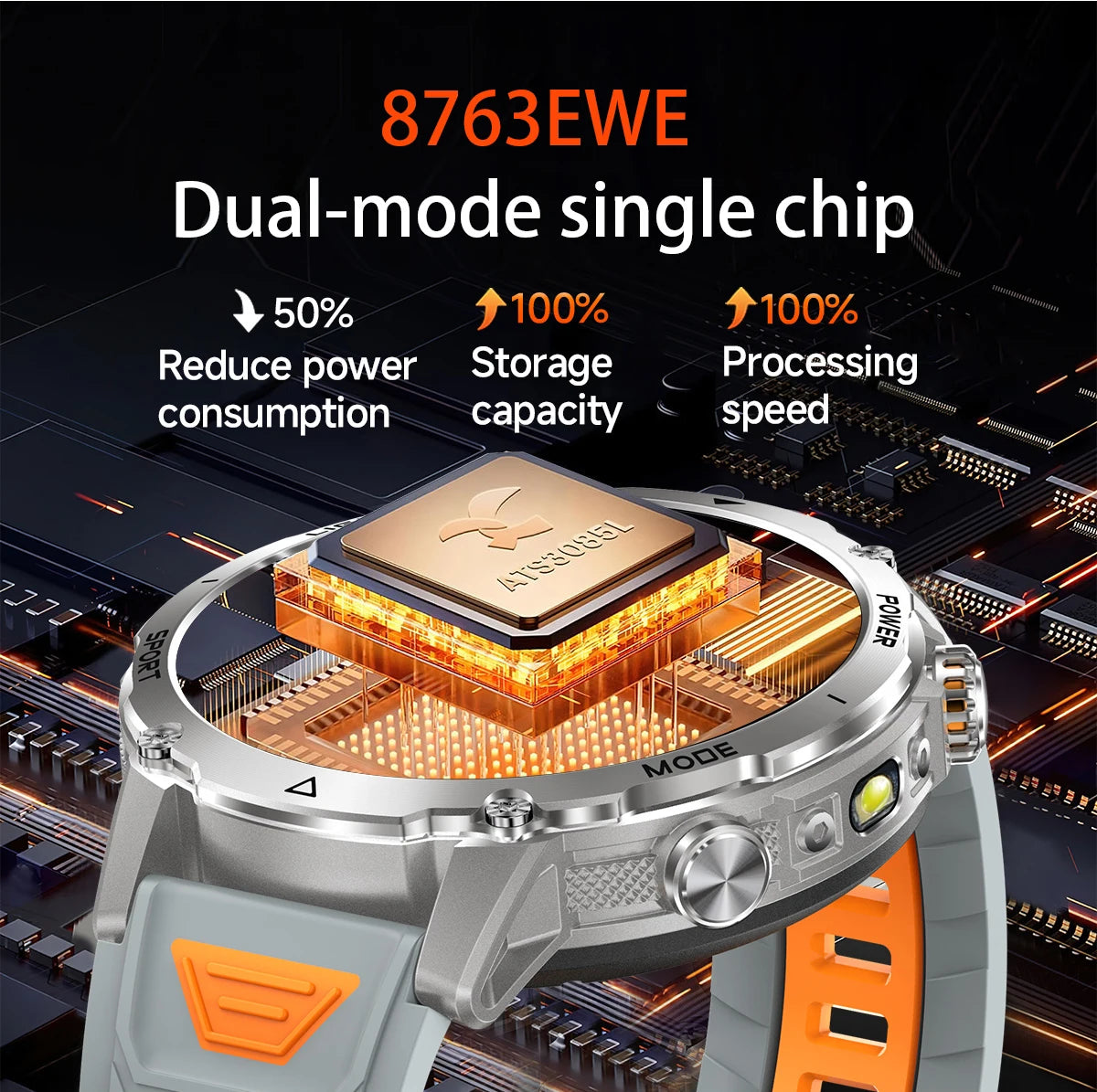LIGE TANK Ultra 1400mAh Battery Military Smart Watch 10ATM Waterproof Heart Rate Flashlight Sports Bracelet Smartwatch Men Lady