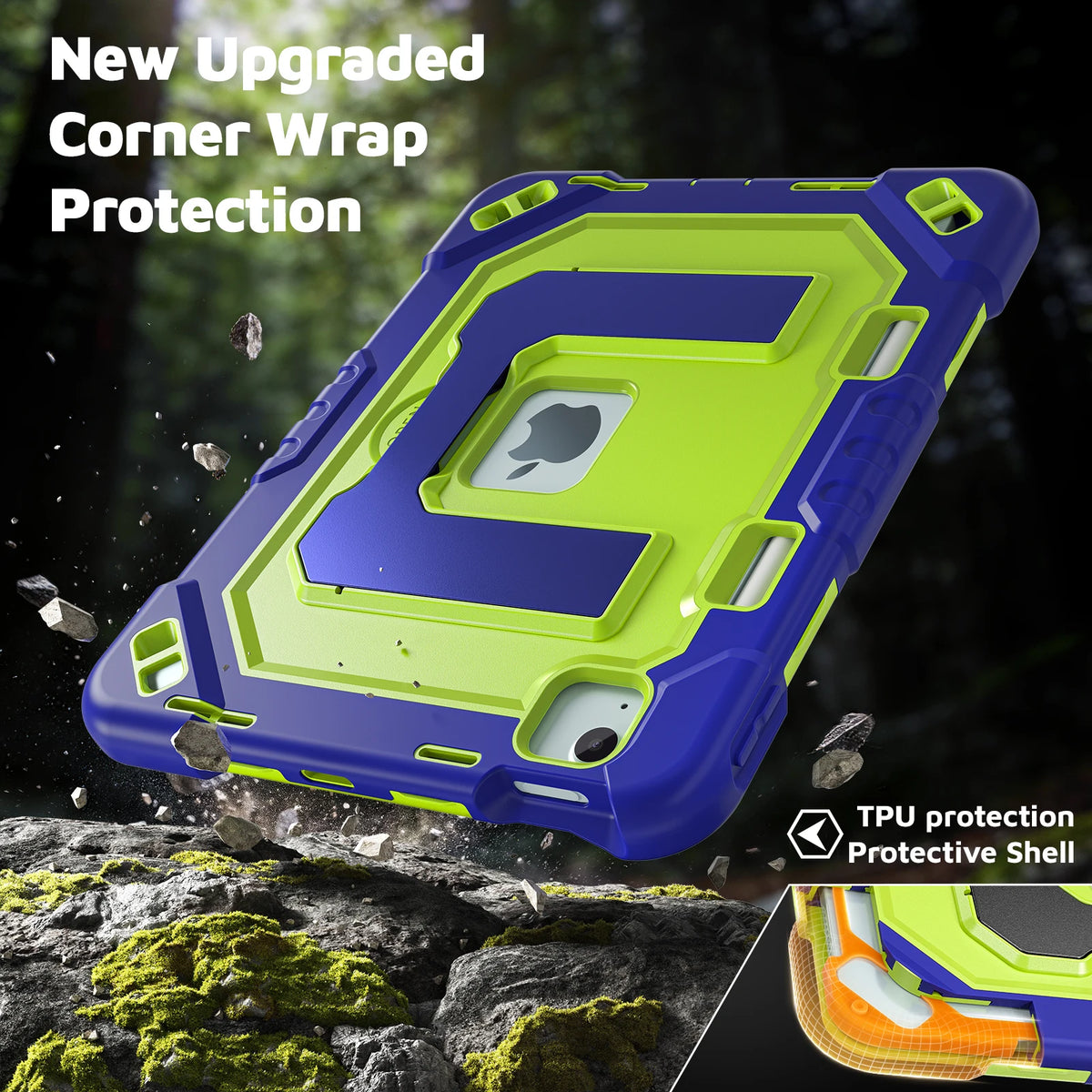 Heavy Duty Shock Resistance Case For iPad 11(A16) 10th Generation Air 11 M2 M3 M4 Pro 11 2025/2024 2018-2022 Air 5 4 10.9 "Cover