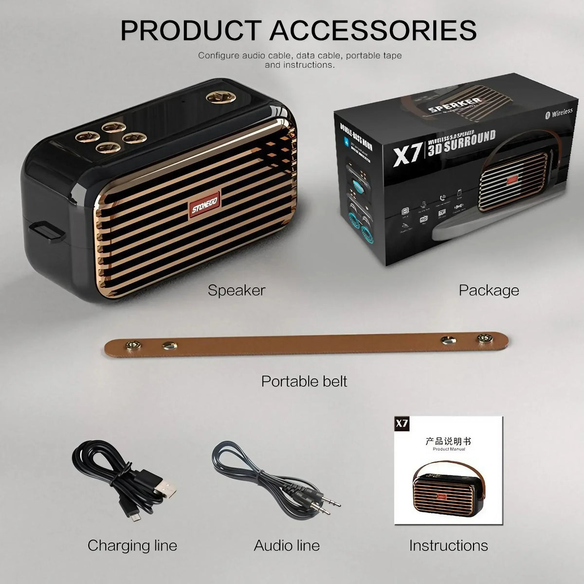 Bluetooth Speaker 16W Portable Wireless Outdoor TWS Stereo Bass Speaker Bluetooth 5.0 Travel MP3 Player Speaker With Hands-Free Calling Mic Support TF Card AUX IPX5 Waterproof Loudspeaker For Camping Party Home Shower Hiking