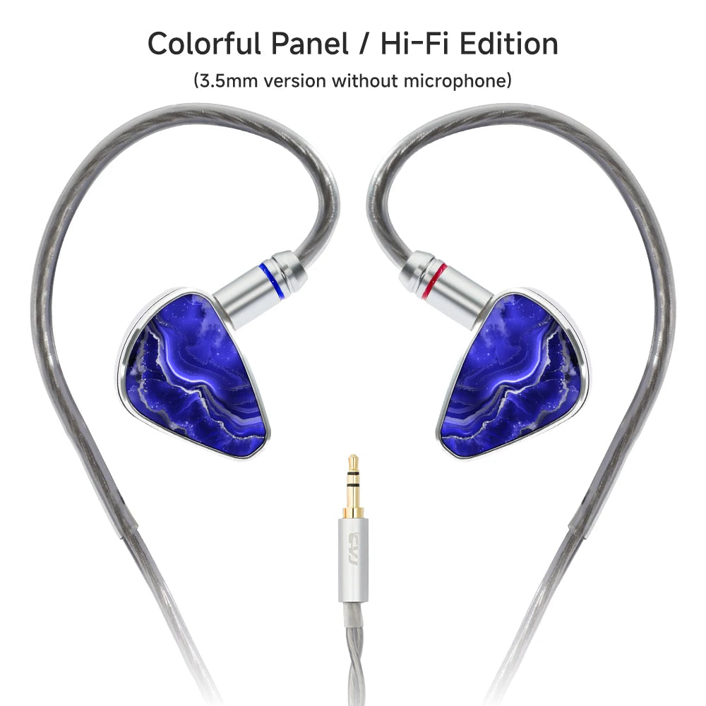 CVJ KIRA HiFi IEM In-Ear Earphones Wired Detachable Cable 3.5mm Type-C 4.4mm Balanced Earbuds For Music Gaming Anime Design