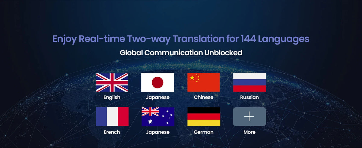 TWS 3-in-1 AI Translator Earbuds 144 Languages Noise Cancelling Bluetooth 5.4 Headset Instant Translator Smart Voice Real Time