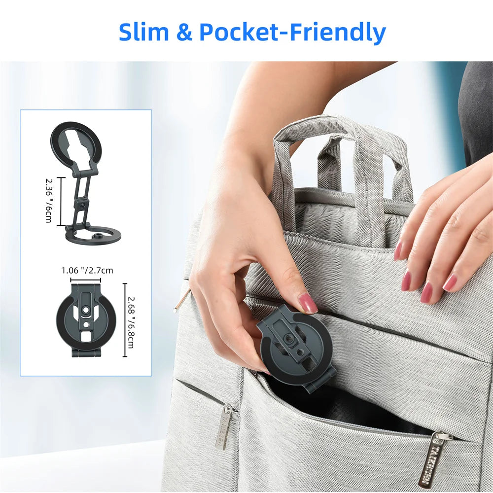 NEW Dual Side Magnetic Phone Holder with 1/4" Screw Tripod Mount Desk GYM Mount For iPhone Android MagSafe Slim Phone Stand