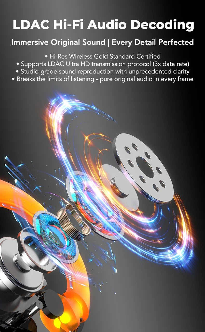 HTC NE12 Bluetooth Earphones AI Translator Earbuds OWS Sport Headphones HD Call Wireless Headphones Glowing Earhook Longlife