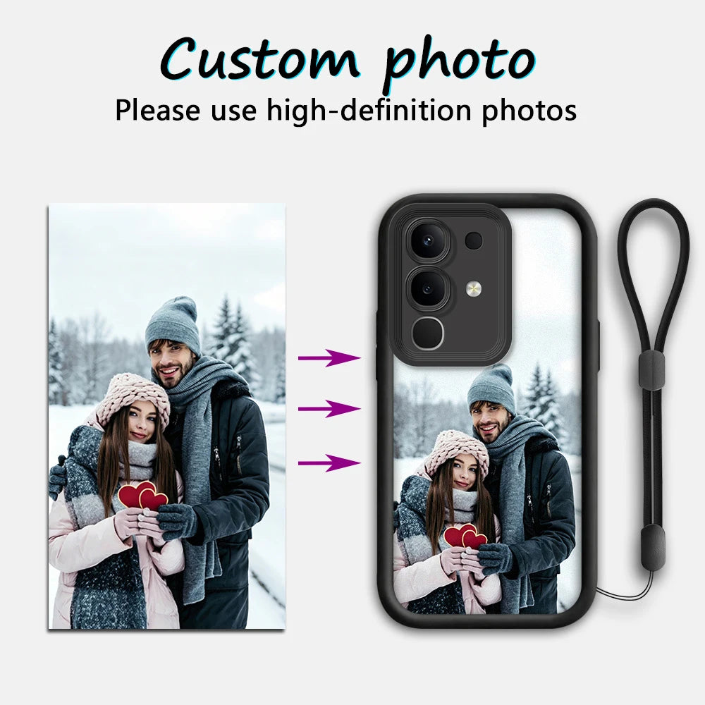 Customized Photo of Hanging Rope anti Fall Phone Case for VIVO Y29/Y28/Y27/Y22/Y21/Y20/T/S/D/i/G/4G&5G