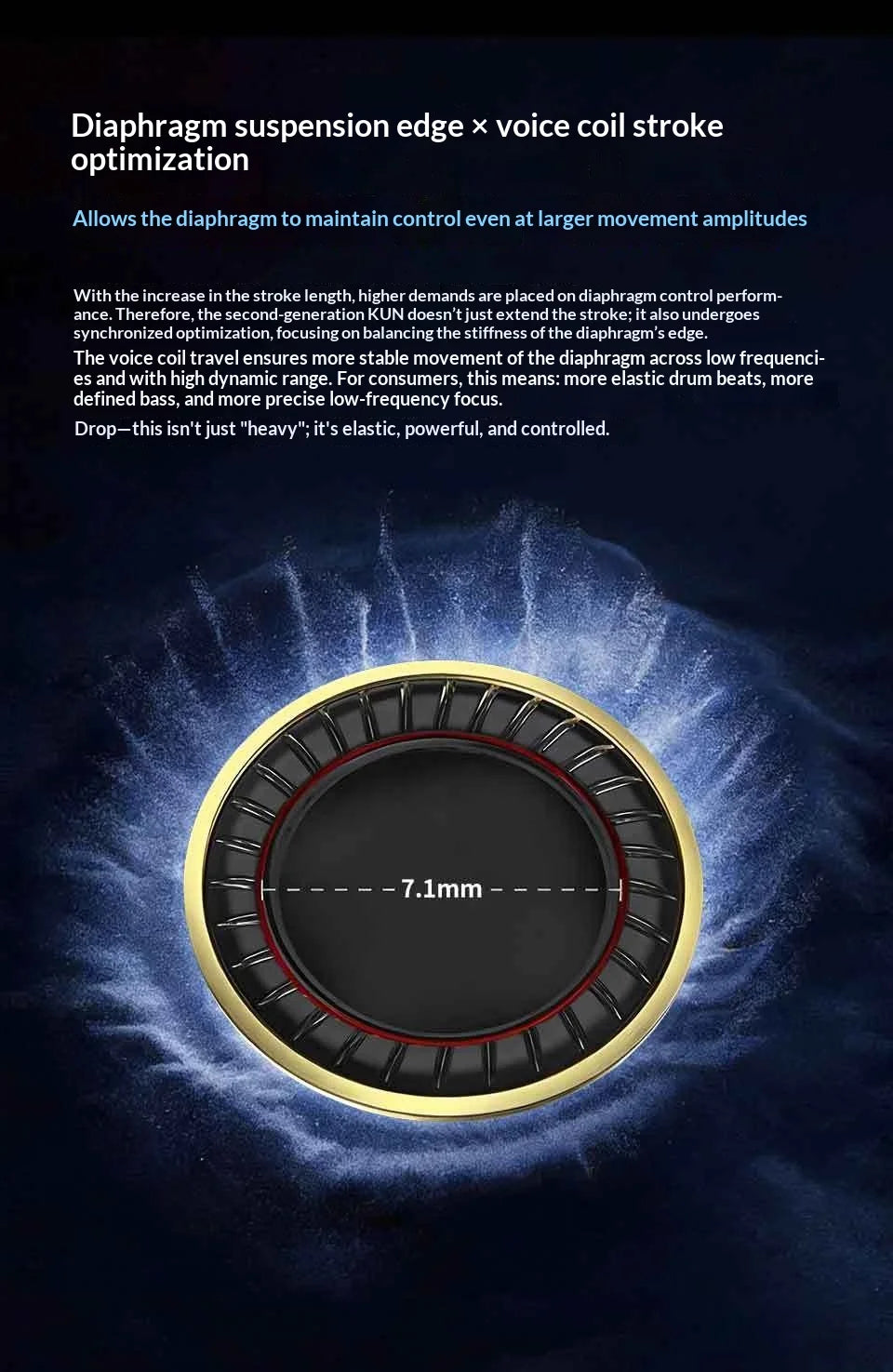 GK KUNTEN PRO HiFi In Ear Earphones Second Generation Dynamic Driver Long Stroke Bass Wired Headset For Music Audiophile