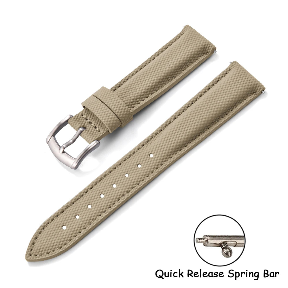 New Coated Sailcloth Strap 18/19/20/22mm Sport Fabric Waterproof WristBand Universal Accessories For Smart Watch Huawei/Samsung