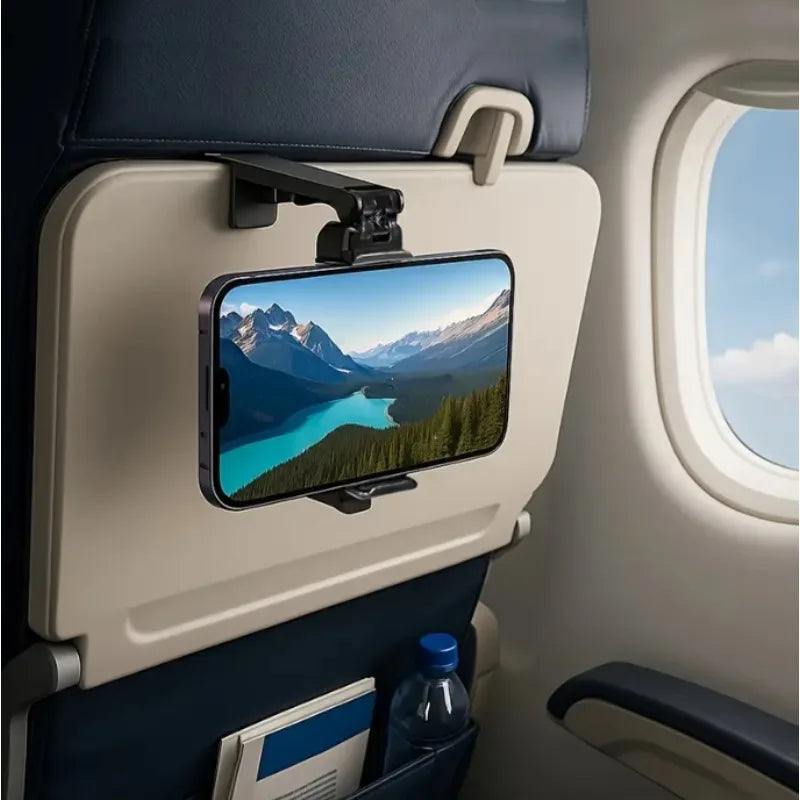 Foldable Rotatable Holding Phone Holder Support Airplane Stand Cell Mobile Desk Portable Travel Stand Train Seat Phone Holder