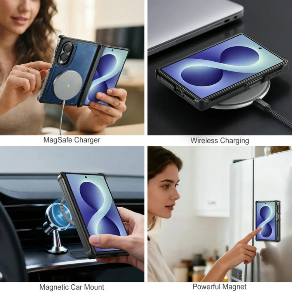 Galaxy Z Fold8 2 In1 Detachable Flip Cover Leather Wallet Case For Samsung Galaxy Z Fold 8 Magnet Card Slots Holder Wallet