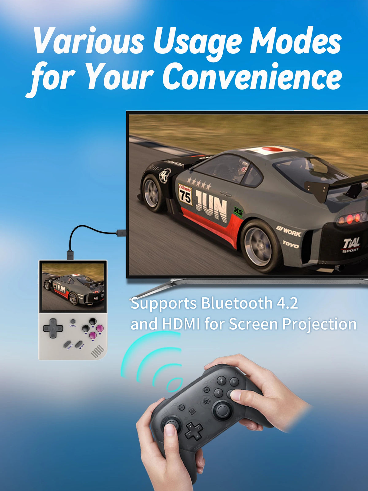 ANBERNIC RG40XXV & RG35XX Plus Retro Handheld Game Console 640*480 IPS Screen Linux 64-bit 5000Games Support WIFI,Bluetooth,HDMI
