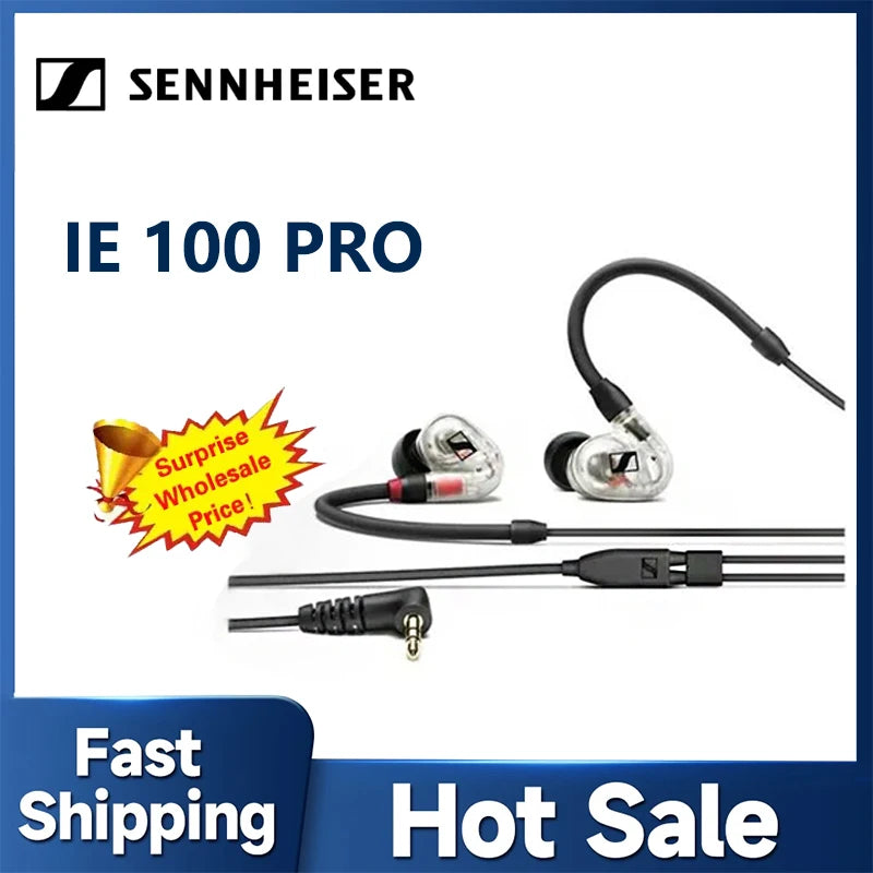 Sennheiser IE 100 Pro in-Ear Monitor Headphones Wired HiFi Earphones Dynamic Driver Studio Stage Monitoring Earbuds IE100 PRO
