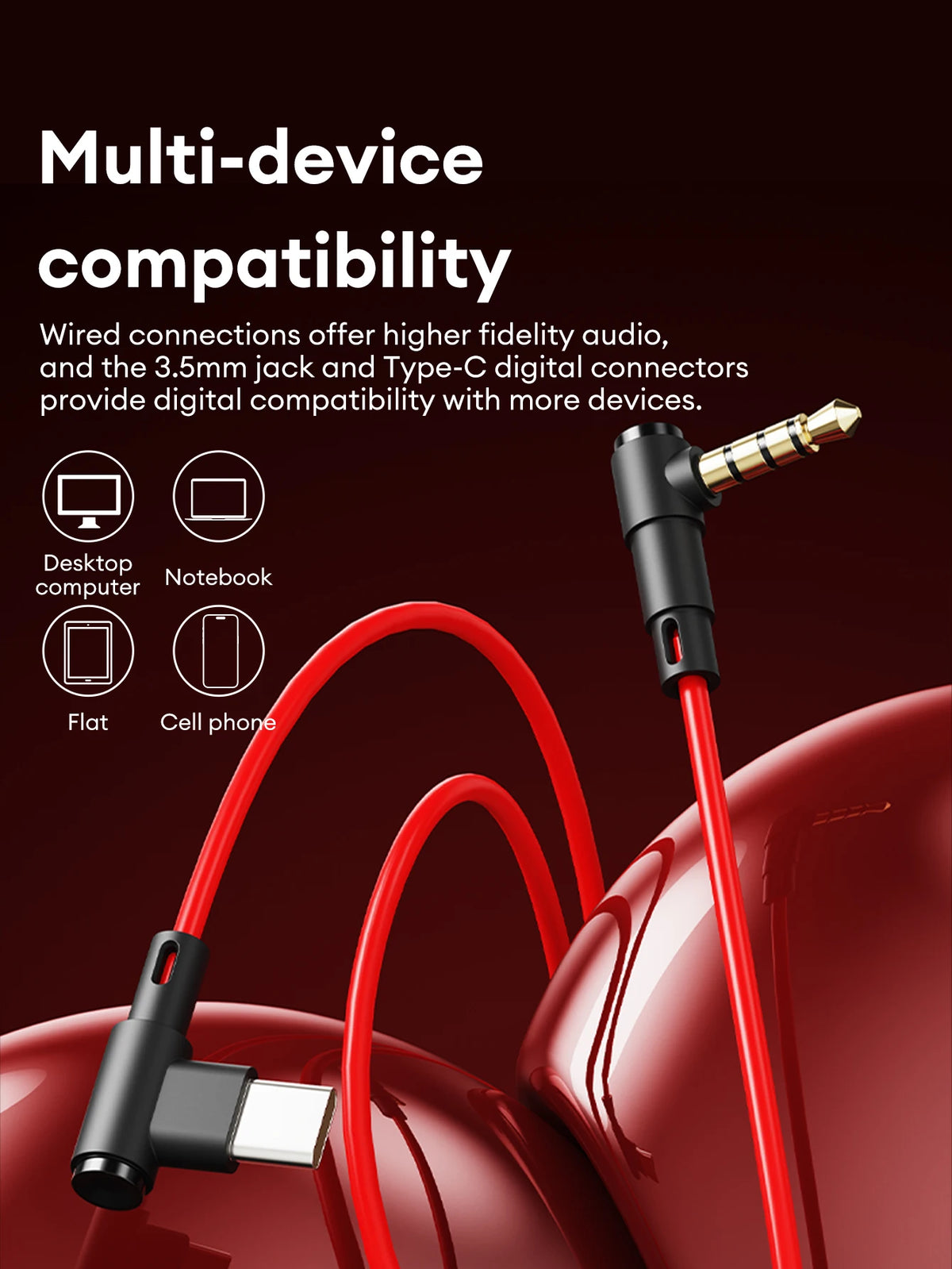 NEW Lenovo YF46 Wired Headphones In-Ear Gaming Earphones 3.5mm/Type-C Lightweight Earbuds With Mic For Mobile Phones Computers