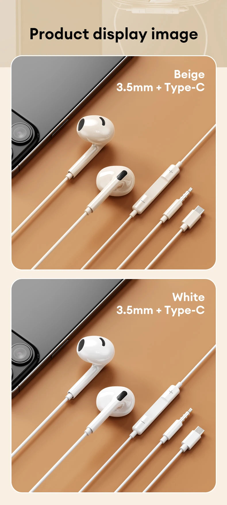 Lenovo YF02 Wired Gaming Headphones 3.5mm/Type-C For Mobile Phones Computers And More HiFi Sound Music Wired Earphones With Mic