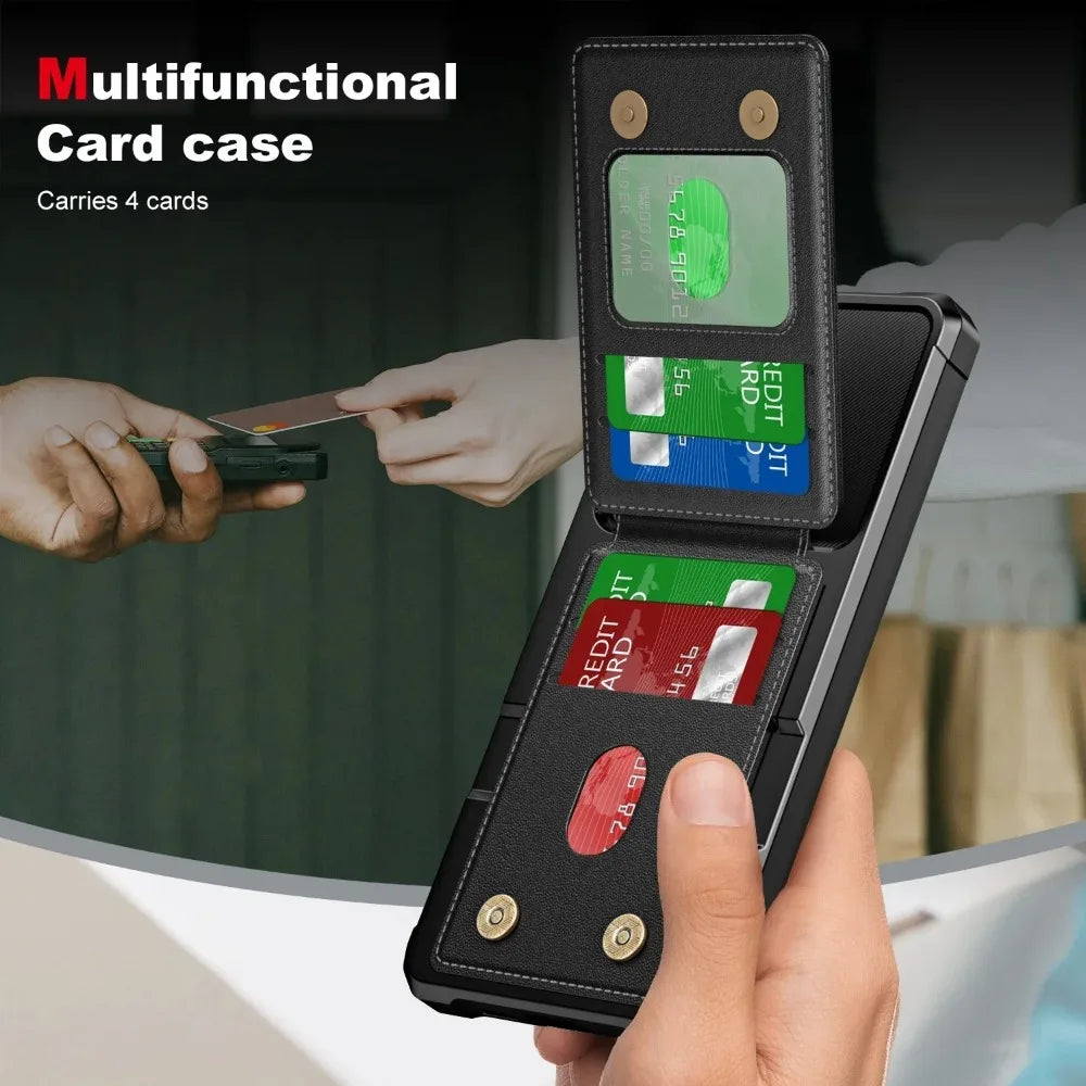 Card Slots Wallet Stand Case For Samsung Galaxy S26 S25 S24 S23 S22 S21 Ultra Plus FE A57 A37 A56 A36 A26 A55 A35 A54 A34 Cover