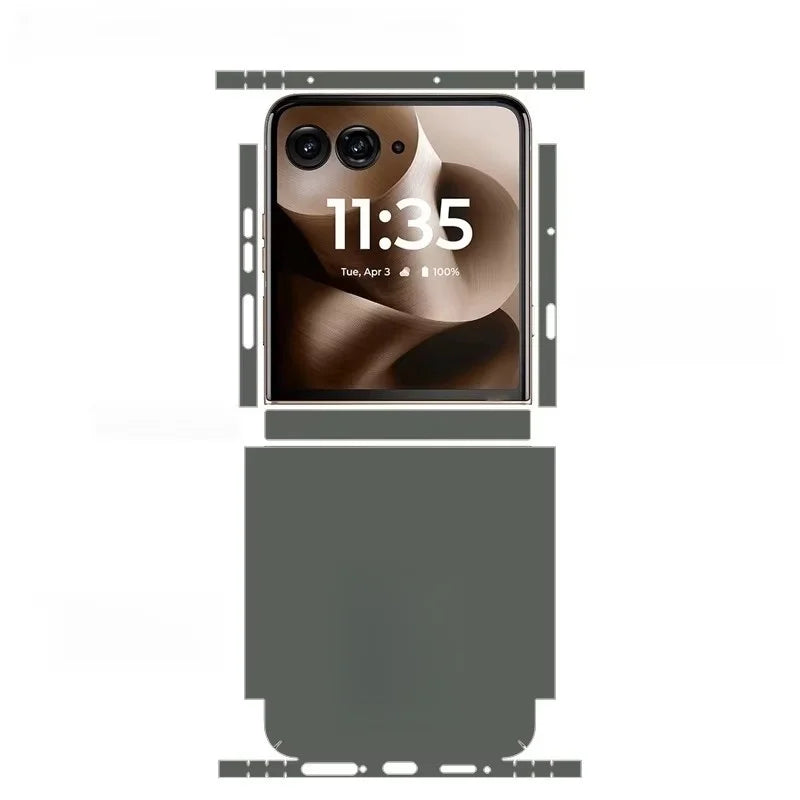 Colorful Anti-Scratch Phone Skin For Motorola Razr 40 50 Ultra Back + Hinge Decal Matte Film For Moto Razr 40 50 Decal Sticker
