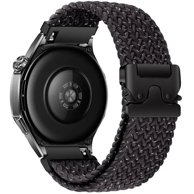 Nylon Braided Loop Strap For Huawei Watch 5 46mm GT5-4-3 Parachute Buckle Flexible Wristband For Samsung Watch 7/6/5/4 Bracelet