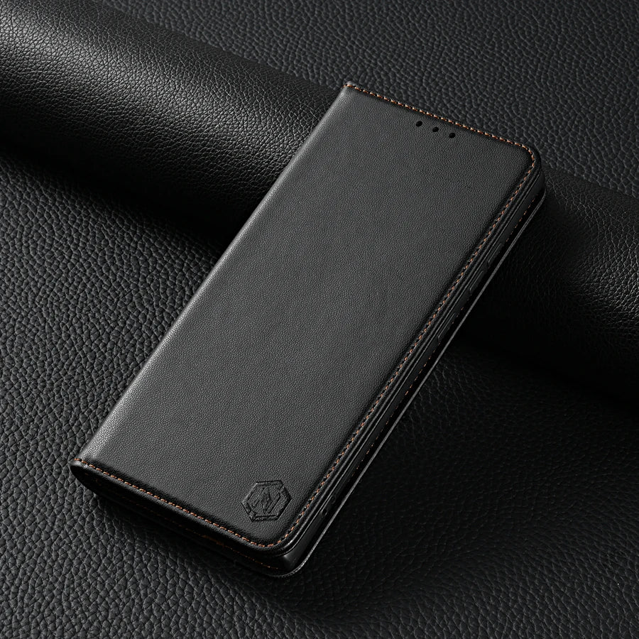 Wallet Skin Friendly Magnetic Slot Flip Leather Case For Samsung Galaxy S26 Ultra S25 Edge S24 FE S23 Plus S22 S21 S20FE S10+