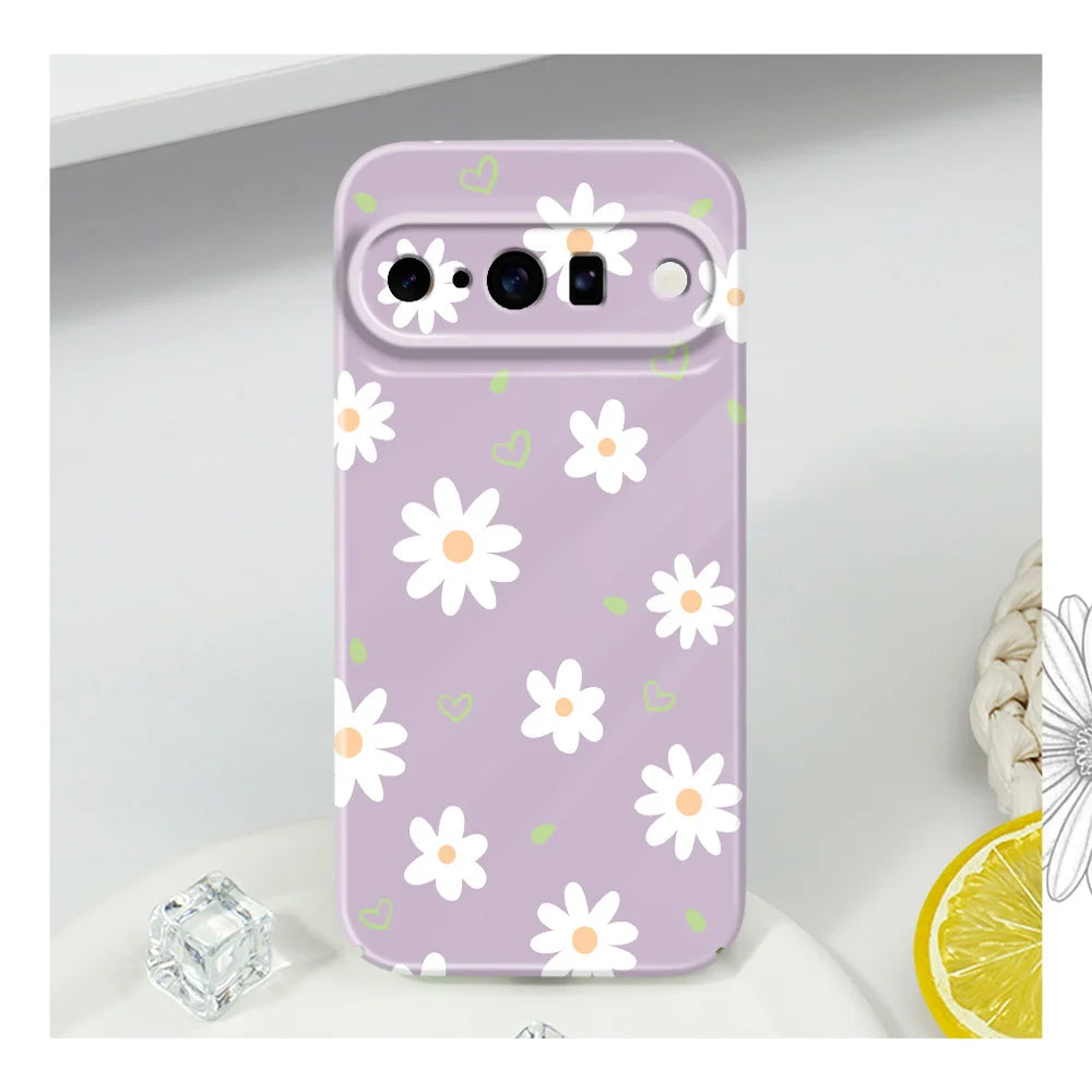 Tender Daisy Phone Case For Google Pixel 10 9 9A 8 8A 7 7A Pro XL 5G Film Hard Cover