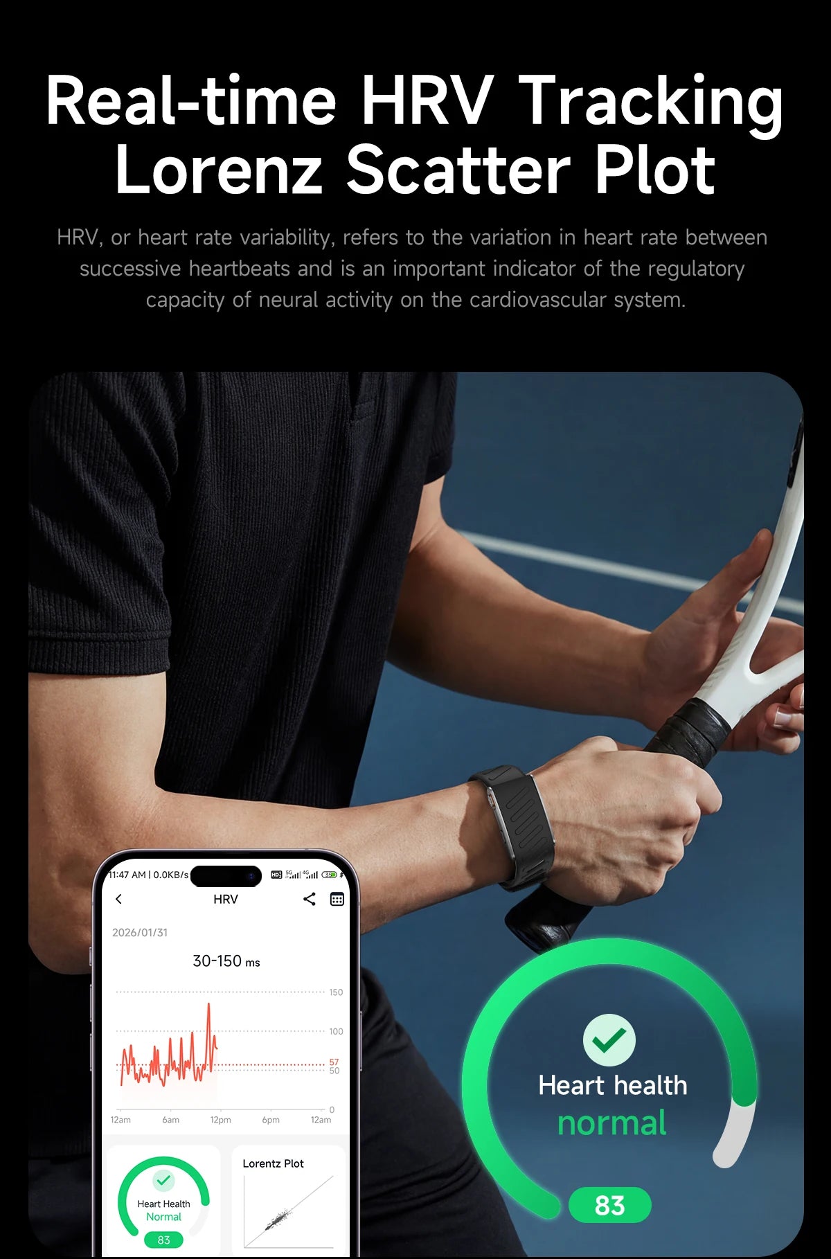 2026 New Screenless ECG+PPG Health Smart Bracelets 24/7 Heart Rate SpO2 Blood Pressure Body Fat 3ATM Fitness Tracker Smart Band