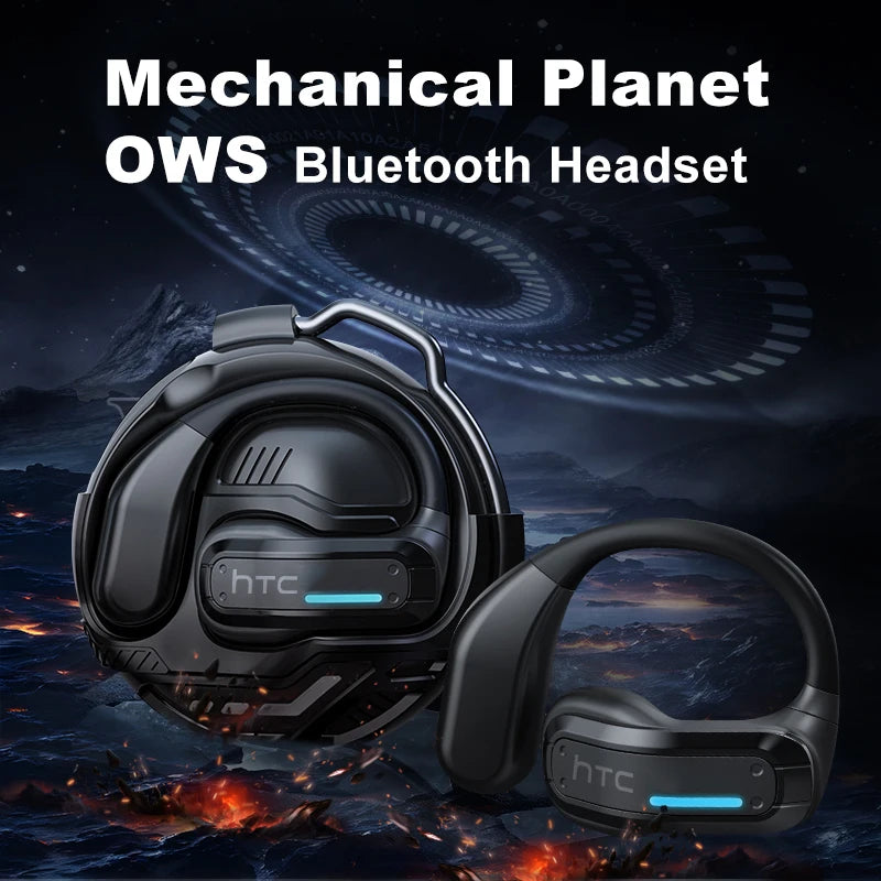 AI Translator Earphone HTC NE02 Open Ear Wireless Bluetooth Headphones Hifi Sound Quality Low Lacenty Sport Earbuds With Mic