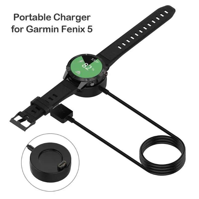 USB Watch Charger Cable For Garmin Fenix 7 7S 7X 6 6S 6X 5 5S 5X Forerunner 945 935 245 255 Charging Dock With Dust Plug Cover