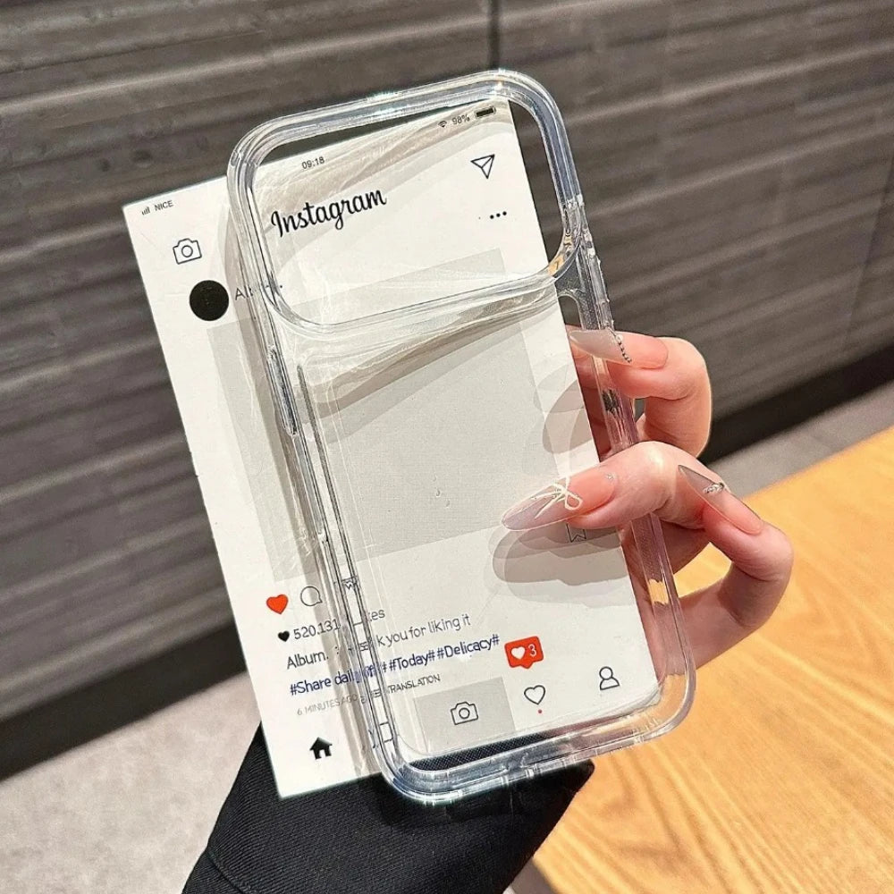 Original Clear Silicone Phone Case For iPhone 18 17 16 15 14 13 12 11 Pro Max Plus Transparent Shockproof Protector Back Cover