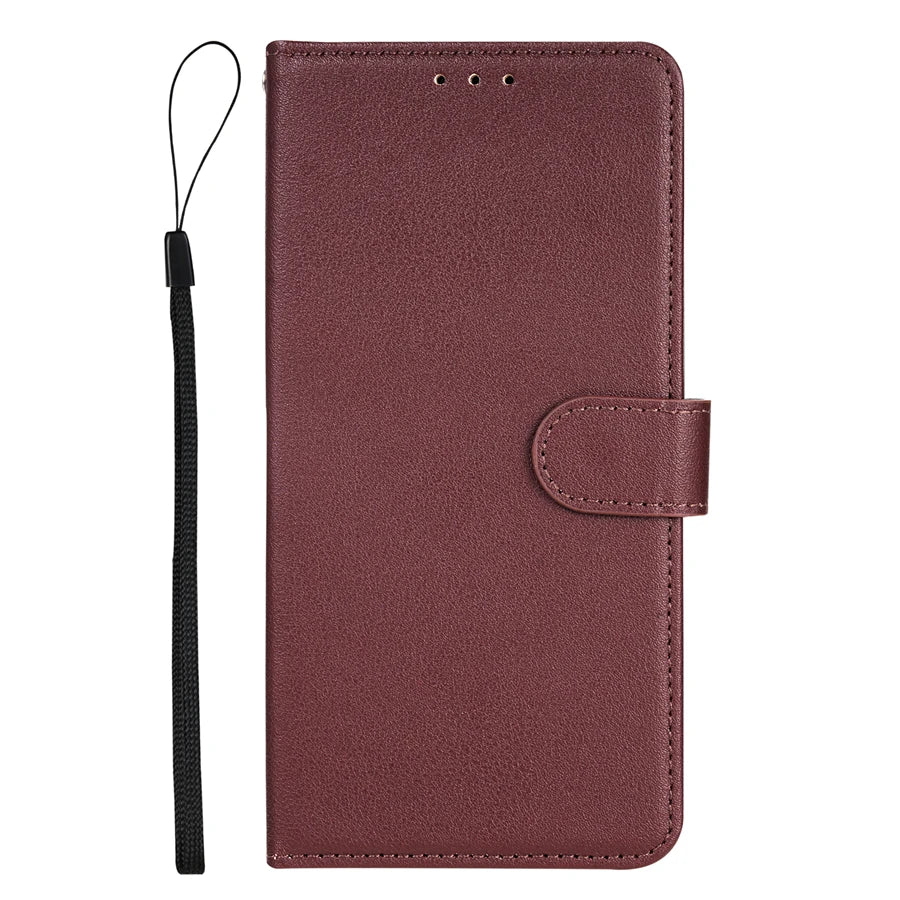 Wallet With Card Slot Magnetic Flip Leather Case For Samsung Galaxy S25 FE S24 Ultra S23 S22 S21 S20 FE S10 Plus S9 Card Bag