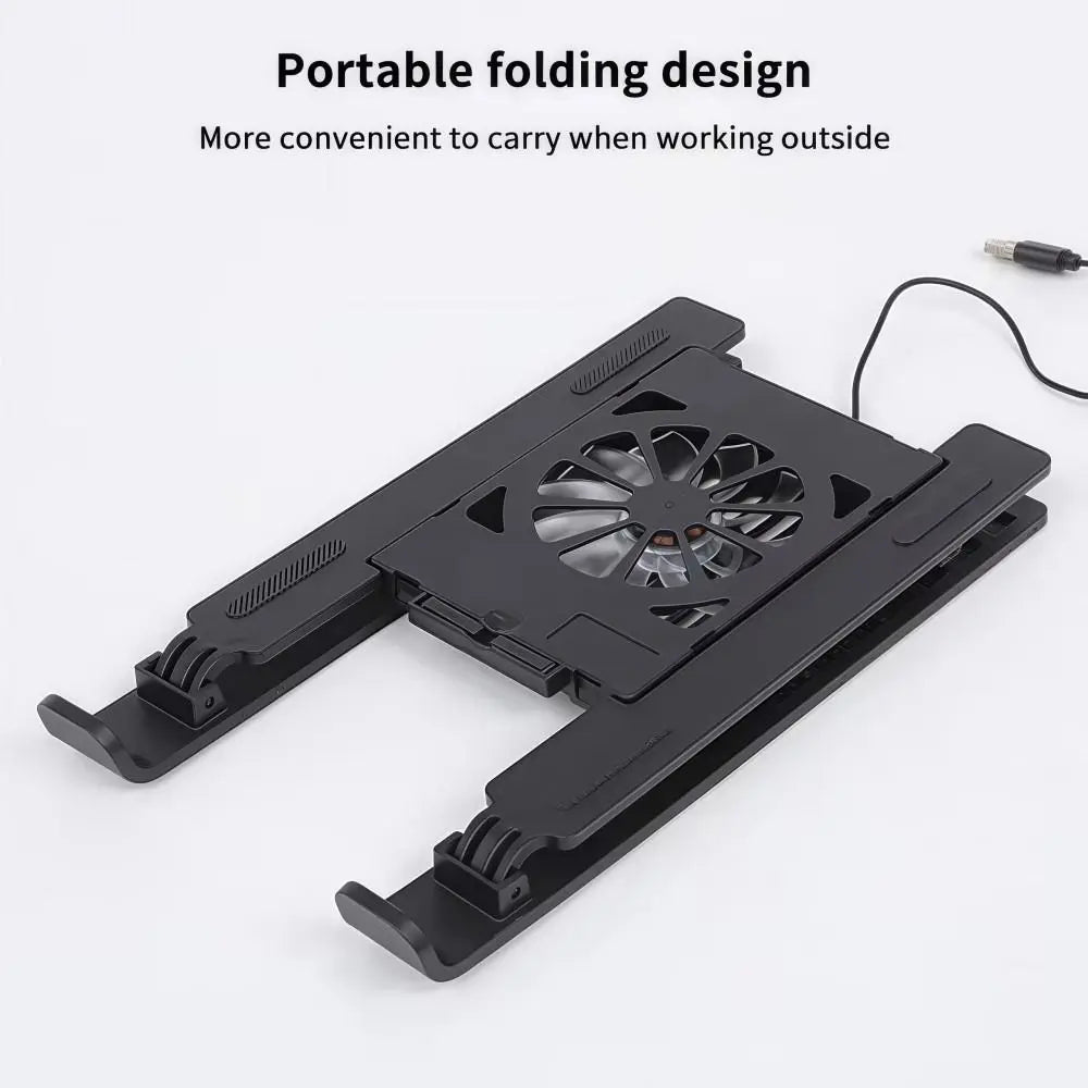 Universal Laptop Cooling Stand Adjustable with Fan Laptop Lift Stand Multi-High Adjustment Portable TabletPC Hanging Holder