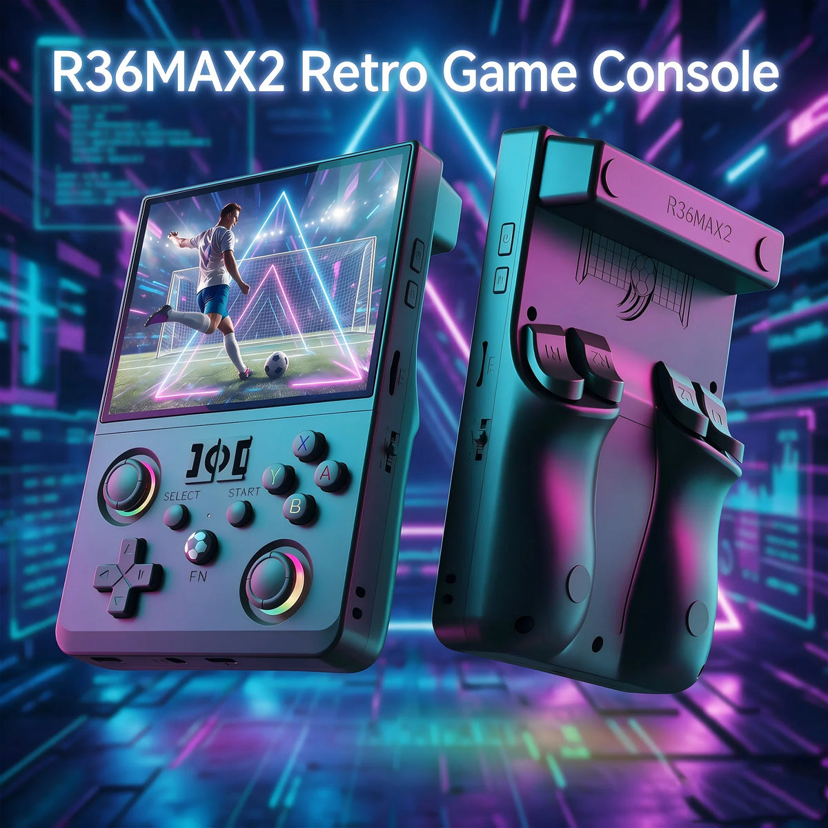 New Max2 Retro Handheld Game Console Linux System 4.5 Inch IPS Screen 64G/128G Portable Pocket Player Built-in 18000+ Games