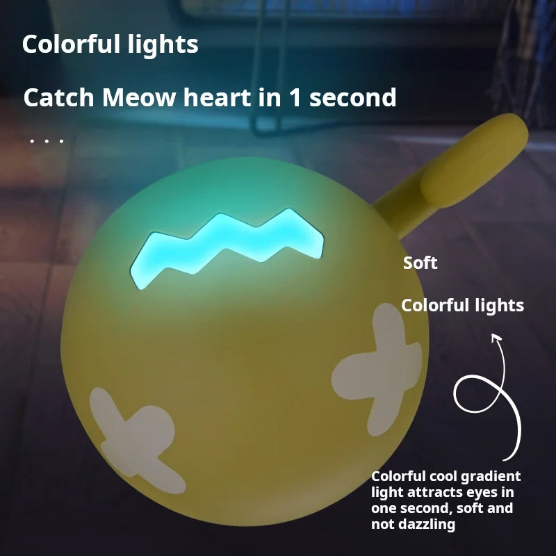 Smart Cat Toys Automatic Rolling Ball Rechargeable Electric Pet Interactive Toy Cat Training Imitate Fish Bones