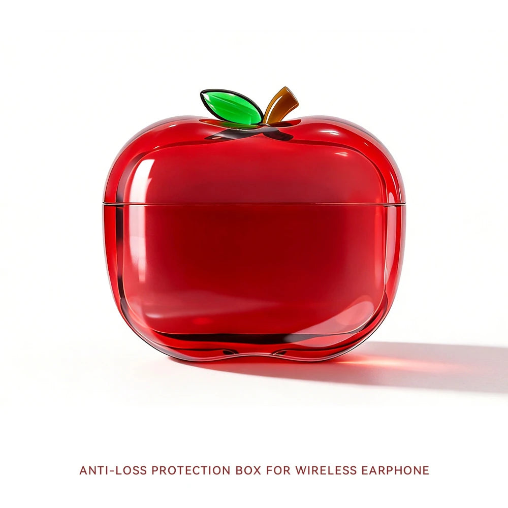 New Translucent Apple Shape Headphone Case TPU Gold Silver Red Green for Airpods Pro 1/2/3 4