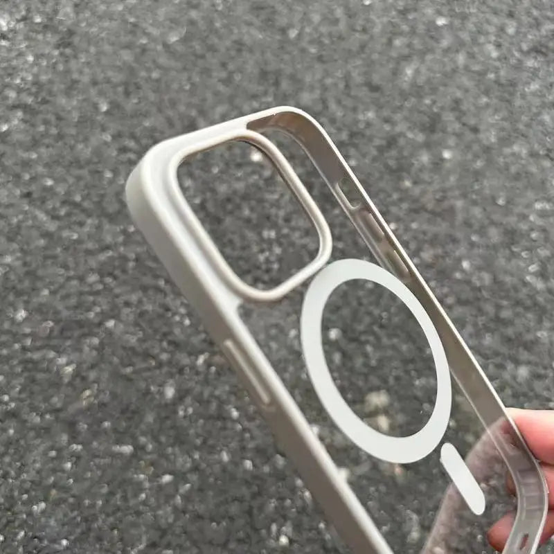 Clear Magnetic Matte For Magsafe Case For iPhone 17 16 15 14 13 12 11 Pro Max 14 Plus 16E 17E AIR Wireless Charge Protect Cover