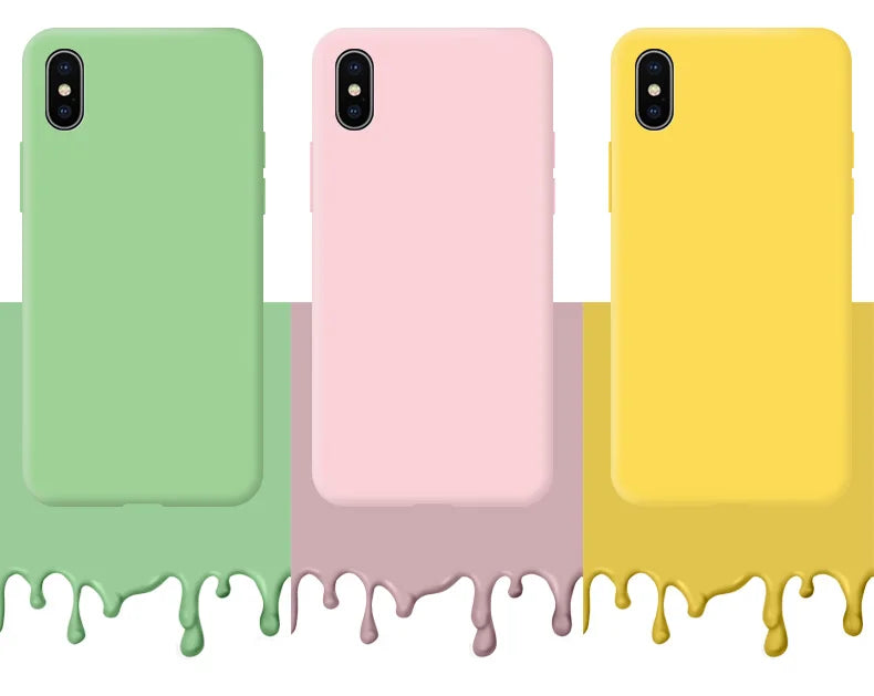 For iphone X Xr Xs Max Shockproof Liquid Silicone Protective Cover For iphone X S Max XR Case