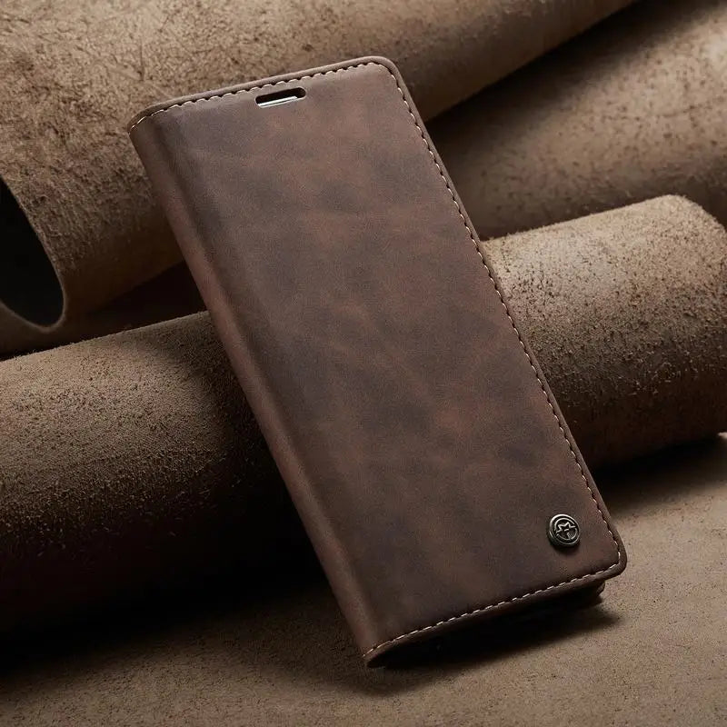 Leather Case For iPhone 17 16 15 14 13 12 11 18 Pro Max Air 16E X XR XS Max SE 2020 6 6s 7 8 Plus Luxury Magnetic Phone Cover