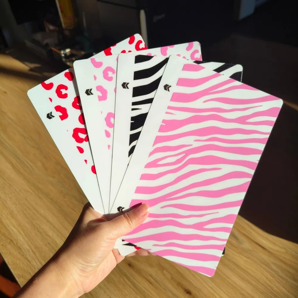 VORMIR 50pcs Zebra Leopard Texture 3D Transparent Phone Back Skins Decoration Stickers for Hydrogel Film Cutting Machine
