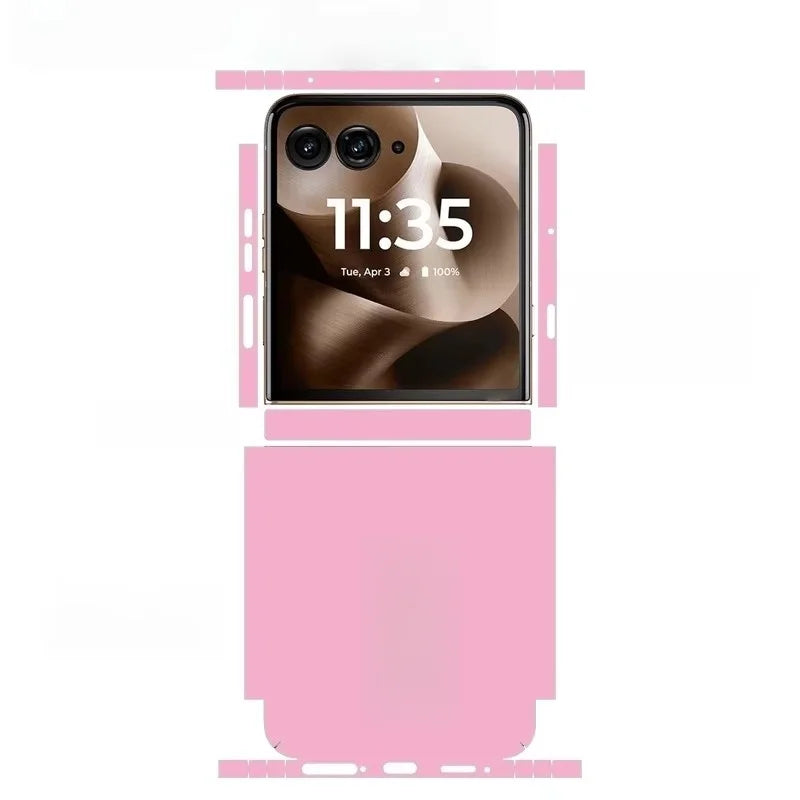 Colorful Anti-Scratch Phone Skin For Motorola Razr60 40 50 Ultra Back + Hinge Decal Matte Film For Moto Razr 40 50 Decal Sticker