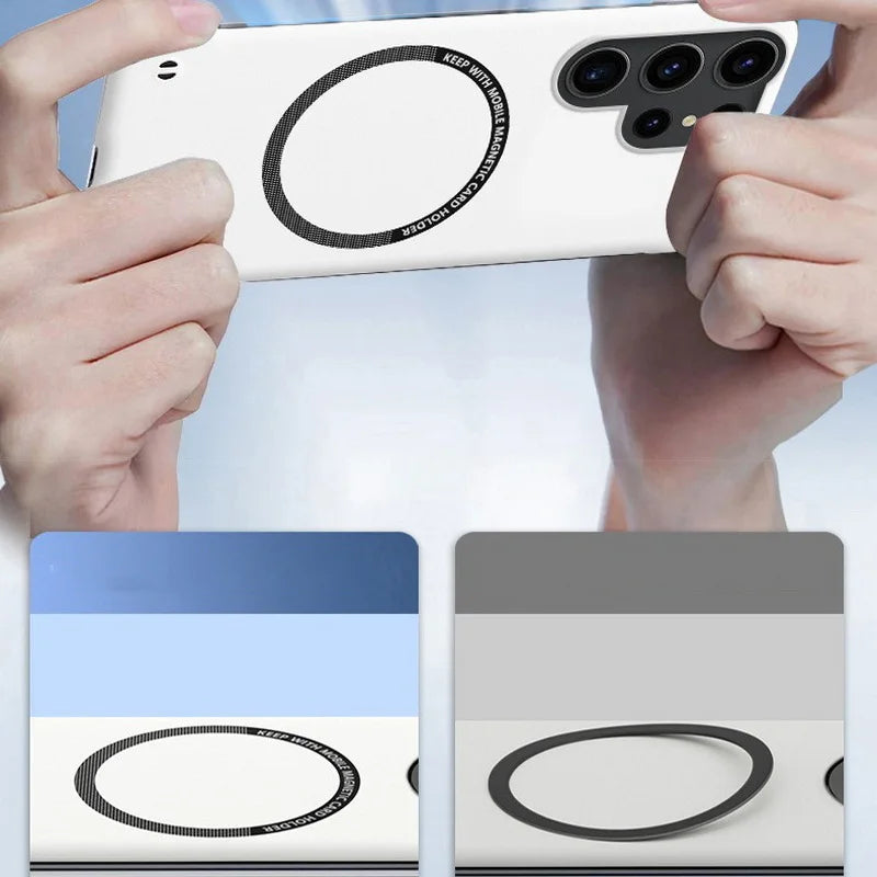 Ultra Slim PC Frameless Magnetic Phone Case For Samsung Galaxy S24 S23 S22 S21 S20 FE Plus NOTE 20 Ultra Magsafe Matte Cover