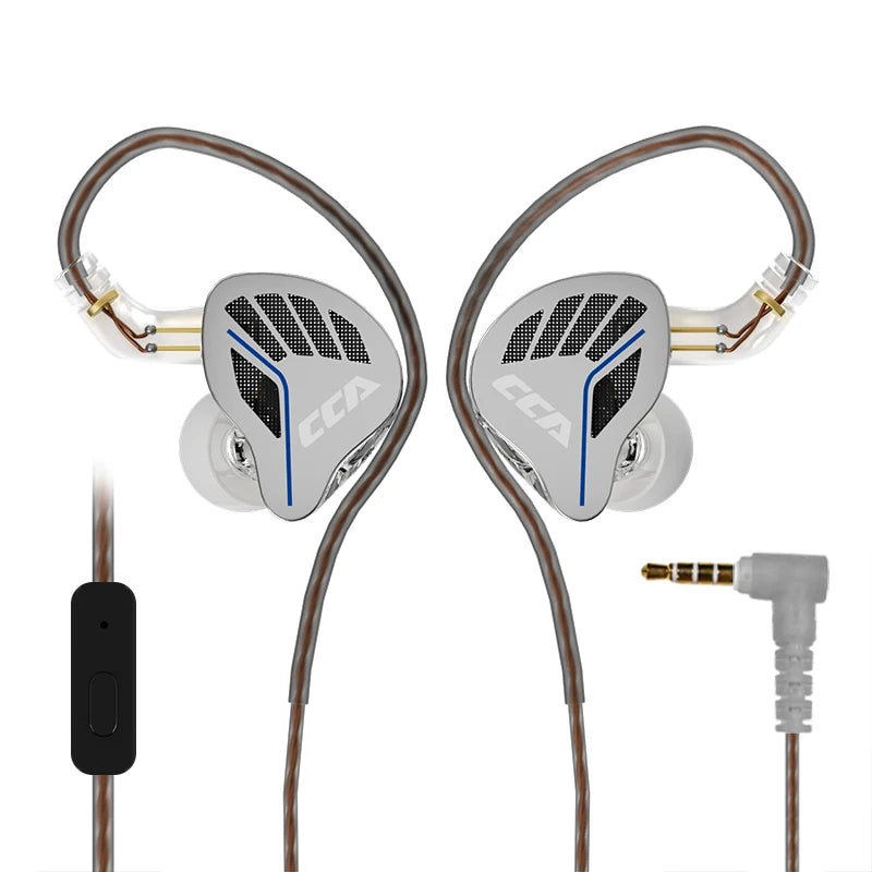 CCA-akx Wired In-Ear Headphones for Live Monitoring, High-Quality HiFi, 3.5mm Interface with Dedicated Anchoring.